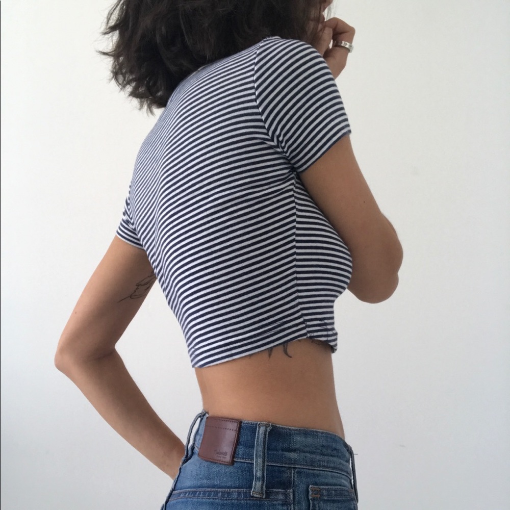 striped crop top